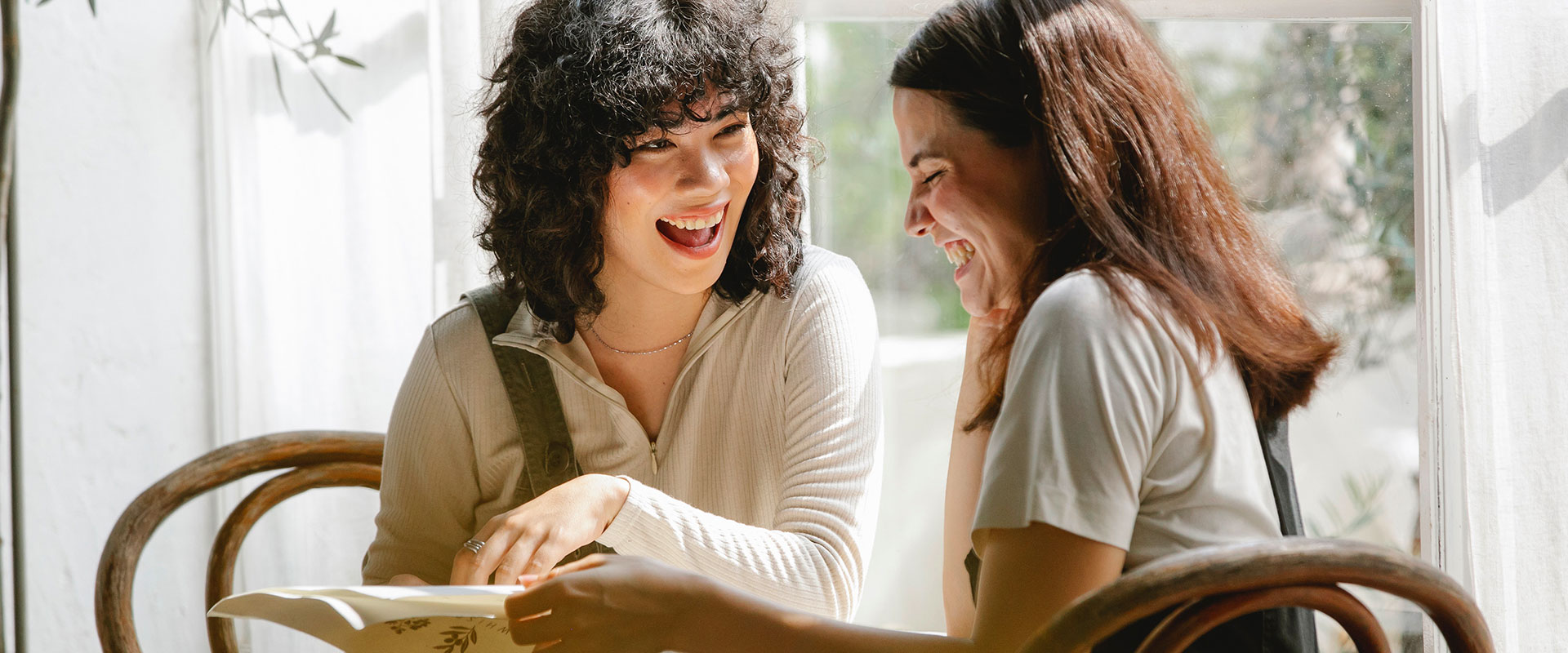 Two Women Laughing Two Women Laughing